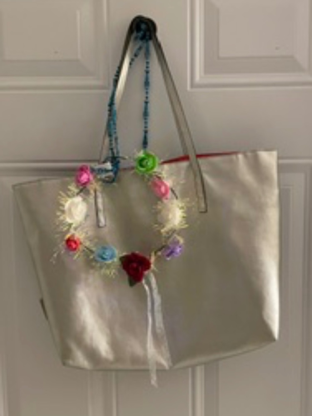 Silver Square Clinique roomy Tote